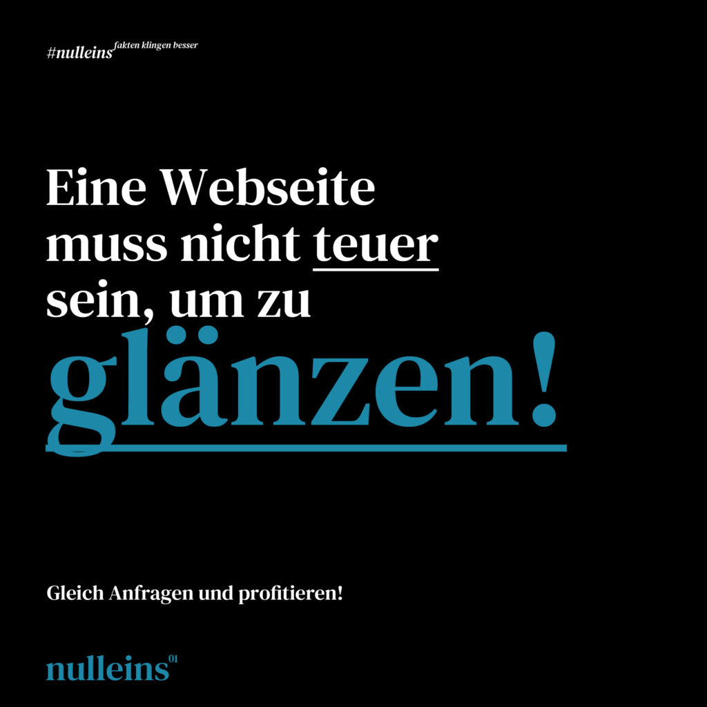 nulleins01 post facebook Insta teuer